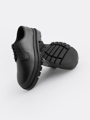 Black Lace Up School Shoes - Image 4 of 4