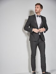 Schwarz - Enge Passform - Smokingjacke - Image 3 of 6