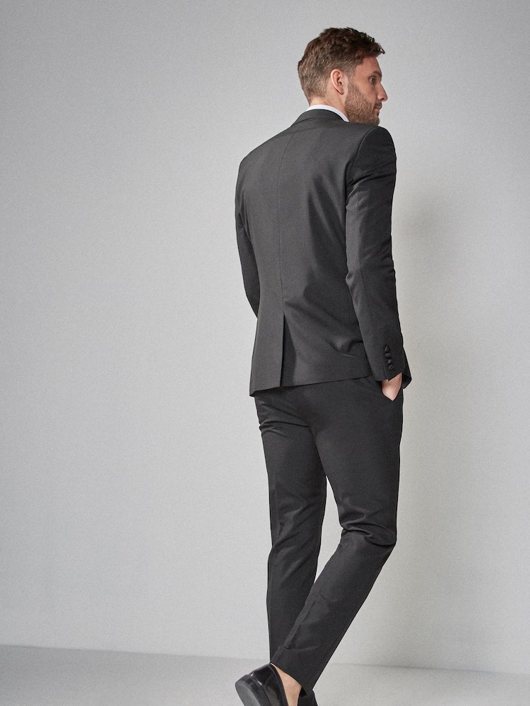 Schwarz - Enge Passform - Smokingjacke - Image 4 of 6
