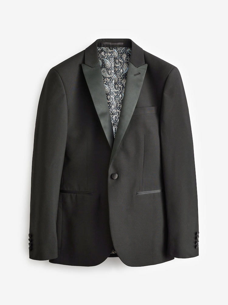 Schwarz - Enge Passform - Smokingjacke - Image 6 of 6