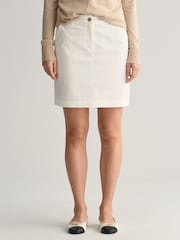 GANT White Twill Chino Skirt - Image 1 of 8