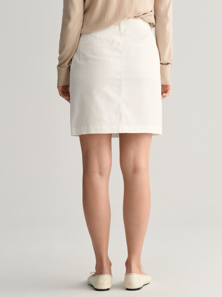 GANT White Twill Chino Skirt - Image 2 of 8