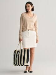 GANT White Twill Chino Skirt - Image 3 of 8
