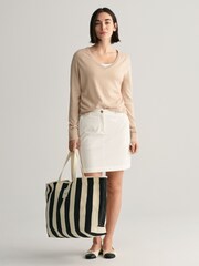 GANT White Twill Chino Skirt - Image 4 of 8