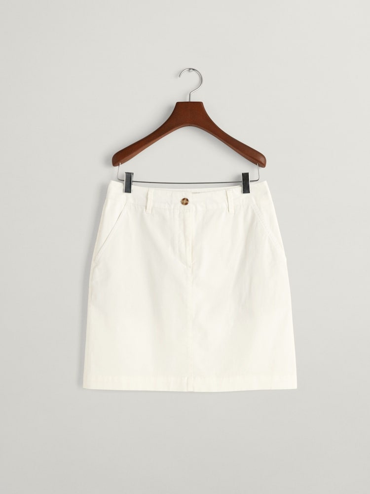 GANT White Twill Chino Skirt - Image 8 of 8