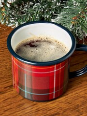 Red Tartan Mug with Socks Gift Set - Image 2 of 3