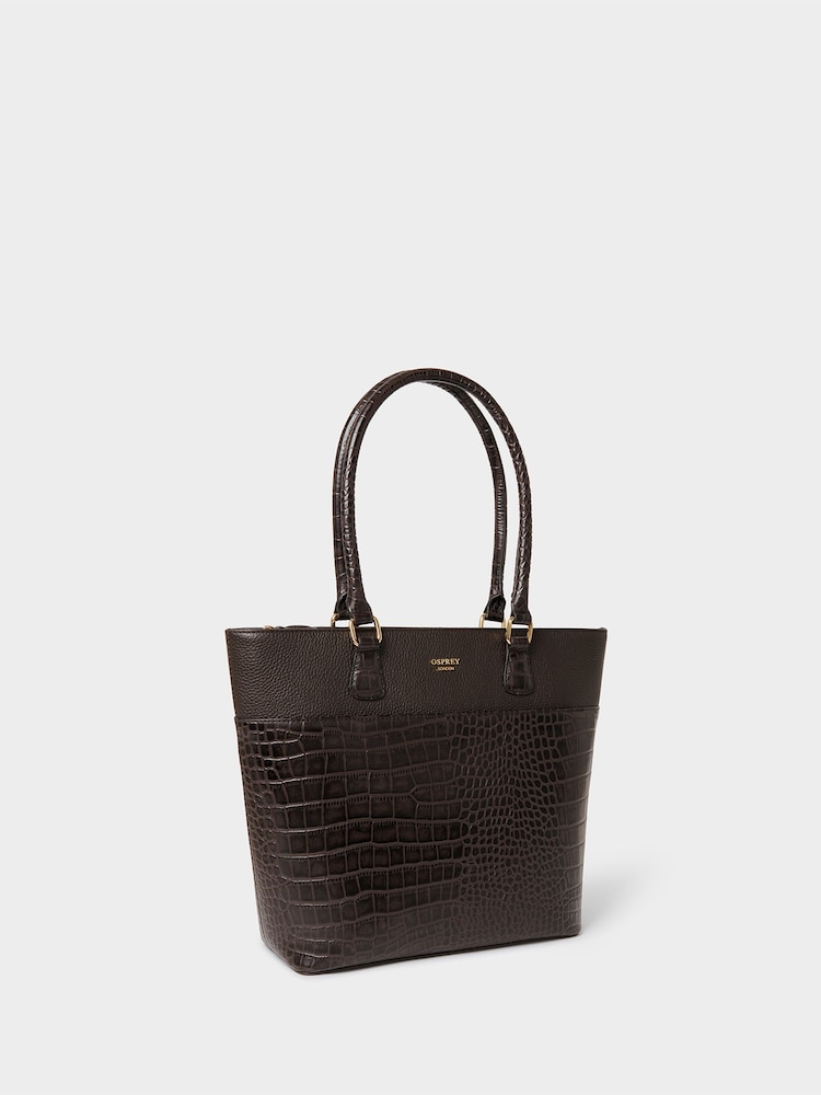 Osprey London Brown The Kellie Leather Tote Bag - Image 2 of 5 Osprey London Brown The Kellie Leather Tote Bag - Image 2 of 5