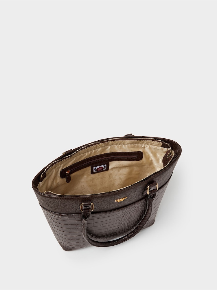 Osprey London Brown The Kellie Leather Tote Bag - Image 5 of 5 Osprey London Brown The Kellie Leather Tote Bag - Image 5 of 5