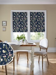 Laura Ashley Midnight Blue Summer Palace Made to Measure 100% Cotton Roman Blinds - Image 1 of 6