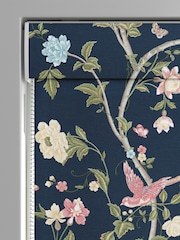 Laura Ashley Midnight Blue Summer Palace Made to Measure 100% Cotton Roman Blinds - Image 3 of 6