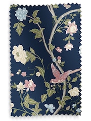 Laura Ashley Midnight Blue Summer Palace Made to Measure 100% Cotton Roman Blinds - Image 6 of 6
