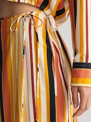 GANT Yellow Striped Wrap Skirt - Image 5 of 6