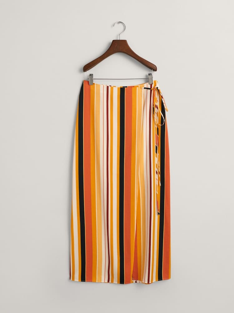 GANT Yellow Striped Wrap Skirt - Image 6 of 6