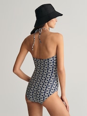 GANT Blue Halter Neck Swimsuit - Image 2 of 6