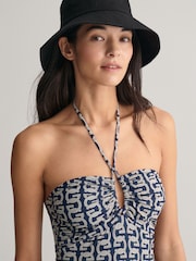 GANT Blue Halter Neck Swimsuit - Image 4 of 6