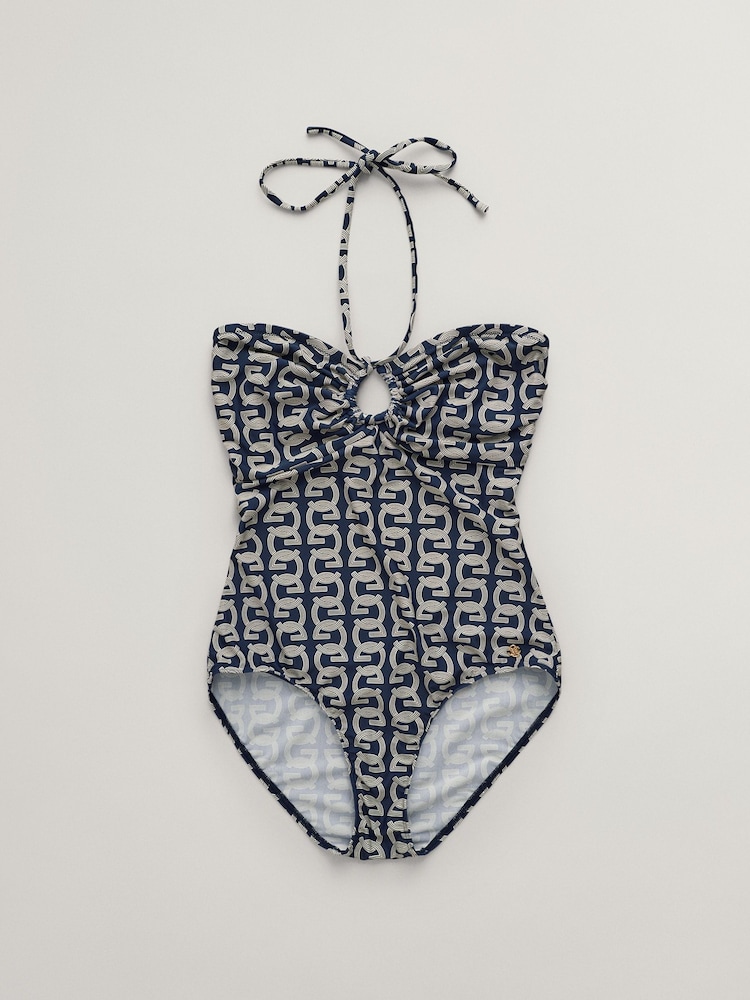 GANT Blue Halter Neck Swimsuit - Image 6 of 6