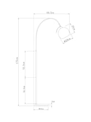 Gold Roseville Floor Lamp - Image 5 of 5