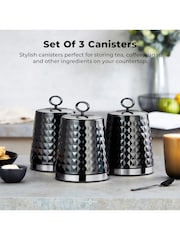 Tower Black Solitaire Set of 3 Canisters - Image 1 of 5