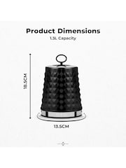 Tower Black Solitaire Set of 3 Canisters - Image 4 of 5
