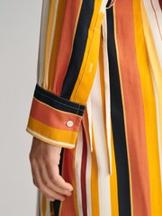 GANT Yellow Relaxed Fit Striped Tie Band Shirt - Image 6 of 8