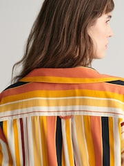 GANT Yellow Relaxed Fit Striped Tie Band Shirt - Image 7 of 8