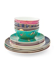 Portmeirion 12 Piece White Sara Miller Dinner Set - Image 3 of 6