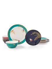 Portmeirion 12 Piece White Sara Miller Dinner Set - Image 4 of 6