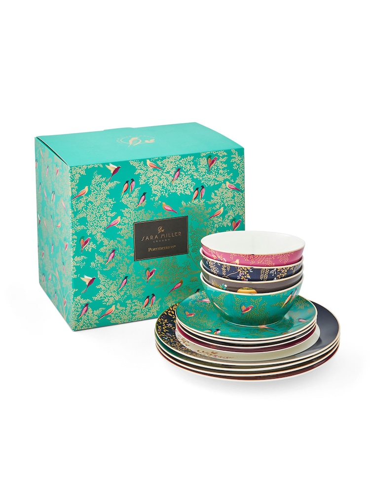 Portmeirion 12 Piece White Sara Miller Dinner Set - Image 6 of 6