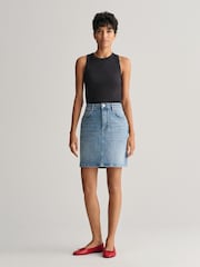 GANT Blue Wash Denim Skirt - Image 1 of 7