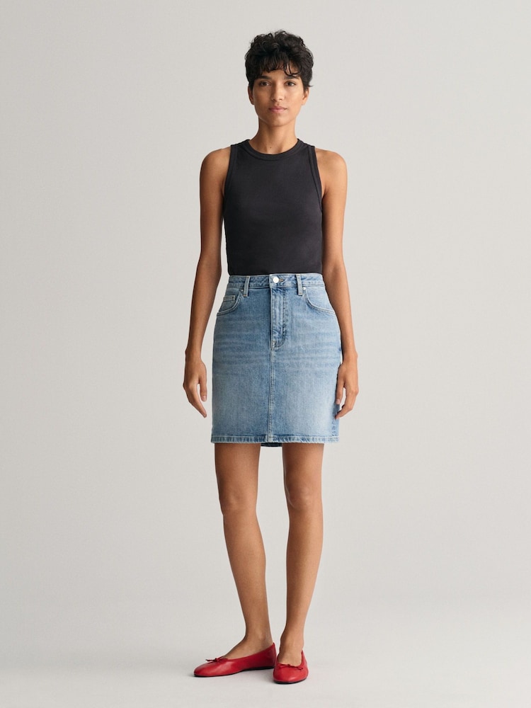 GANT Blue Wash Denim Skirt - Image 1 of 7