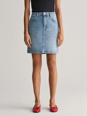 GANT Blue Wash Denim Skirt - Image 2 of 7