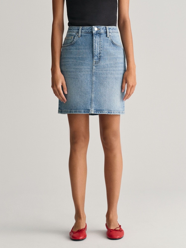 GANT Blue Wash Denim Skirt - Image 2 of 7