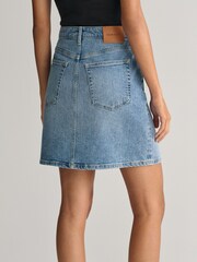 GANT Blue Wash Denim Skirt - Image 3 of 7