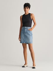 GANT Blue Wash Denim Skirt - Image 4 of 7