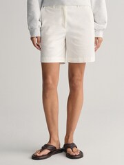 GANT White Cotton Twill Chino Shorts - Image 3 of 6