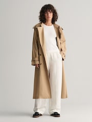 GANT White Relaxed Fit Linen Blend Pull-On Trousers - Image 5 of 6
