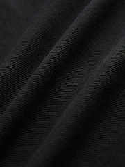 Fred Perry 100% Cotton Striped Cuff Black T-Shirt - Image 7 of 7