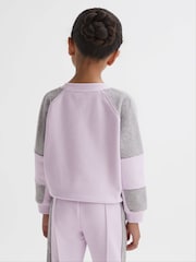 Reiss Lilac Bryce Junior Colourblock Motif Jersey Jumper - Image 5 of 6