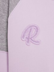 Reiss Lilac Bryce Junior Colourblock Motif Jersey Jumper - Image 6 of 6
