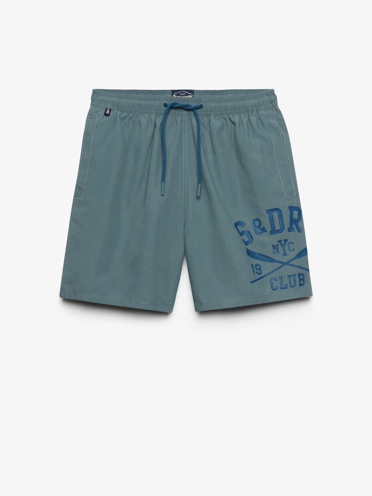 Shorts de baño de 16 pulgadas con logo estampado de Superdry - Imagen 7 de 7