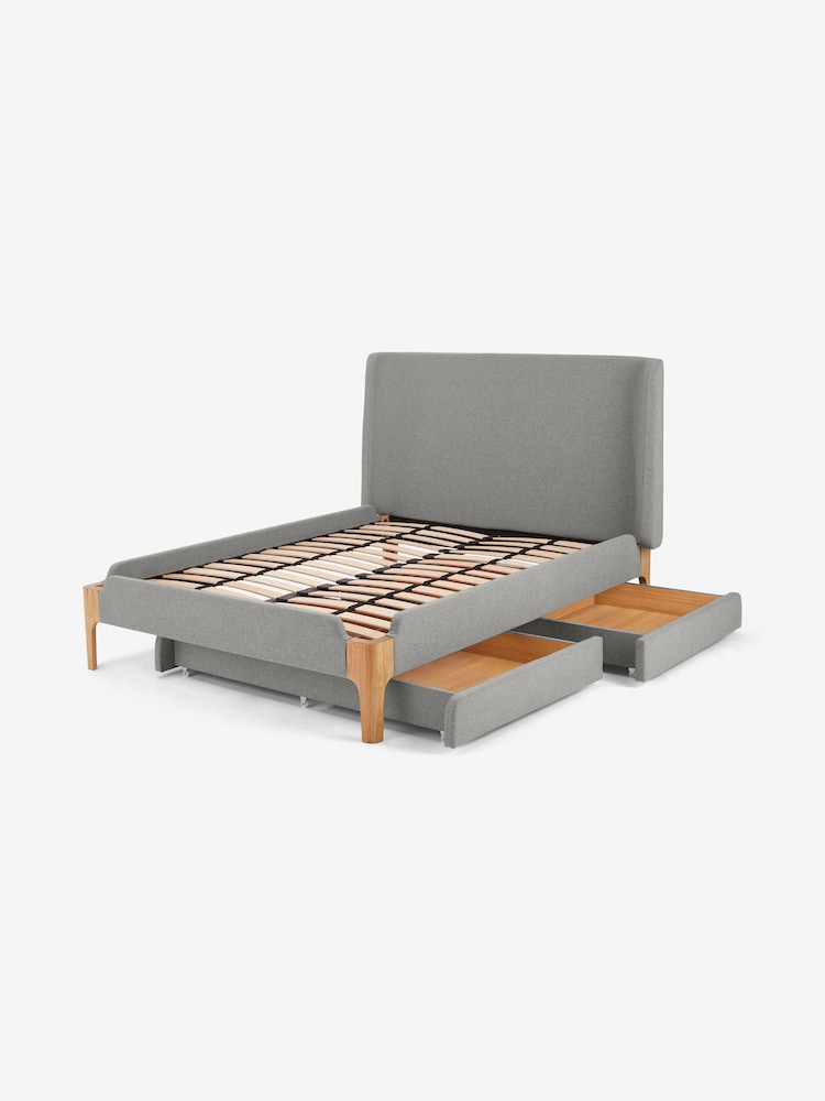 MADE.COM Cool Grey Drawer Storage Bed Roscoe - Image 2 of 3