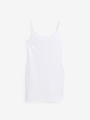 White Long Line Thin Strap V-Neck Vest - Image 5 of 6