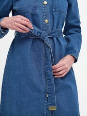 Barbour® International Blue Mid Wash Rouse Denim Dress - Image 4 of 6
