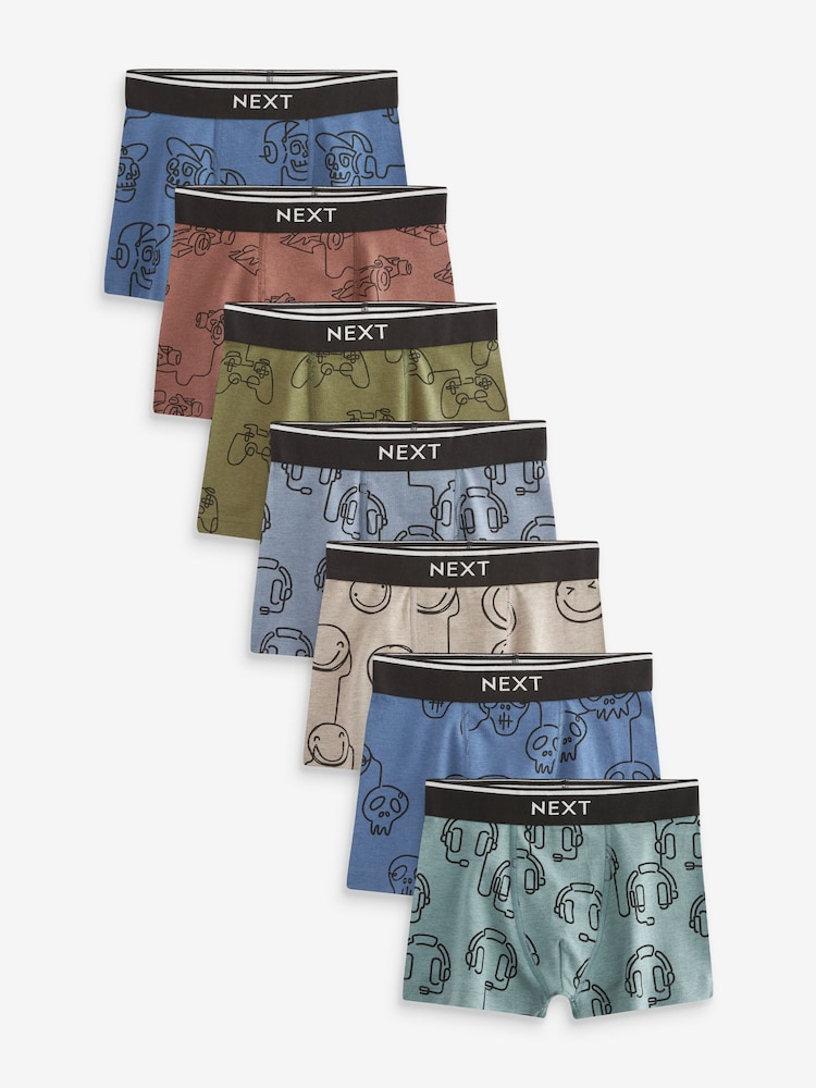 Linear Gamer Trunks 7 Pack (3-16yrs) - Image 1 of 9