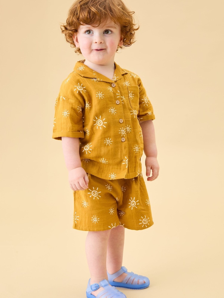 MORI Yellow Sun Muslin Shirt - Image 2 of 3 MORI Yellow Sun Muslin Shirt - Image 2 of 3