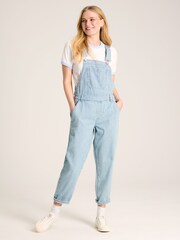 Joules Railroad Blue & White Pinstripe Denim Dungarees - Image 1 of 7
