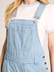 Joules Railroad Blue & White Pinstripe Denim Dungarees - Image 5 of 7