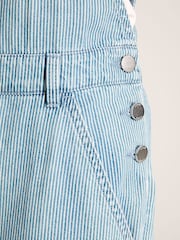 Joules Railroad Blue & White Pinstripe Denim Dungarees - Image 7 of 7