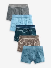 Linear Dino Print Trunks 5 Pack (1.5-16yrs) - Image 1 of 1