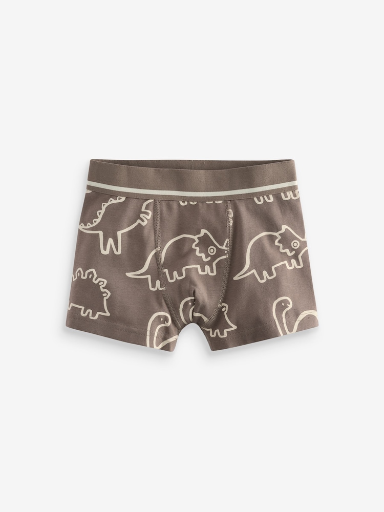 Linear Dino Print Trunks 5 Pack (1.5-16yrs) - Image 3 of 9